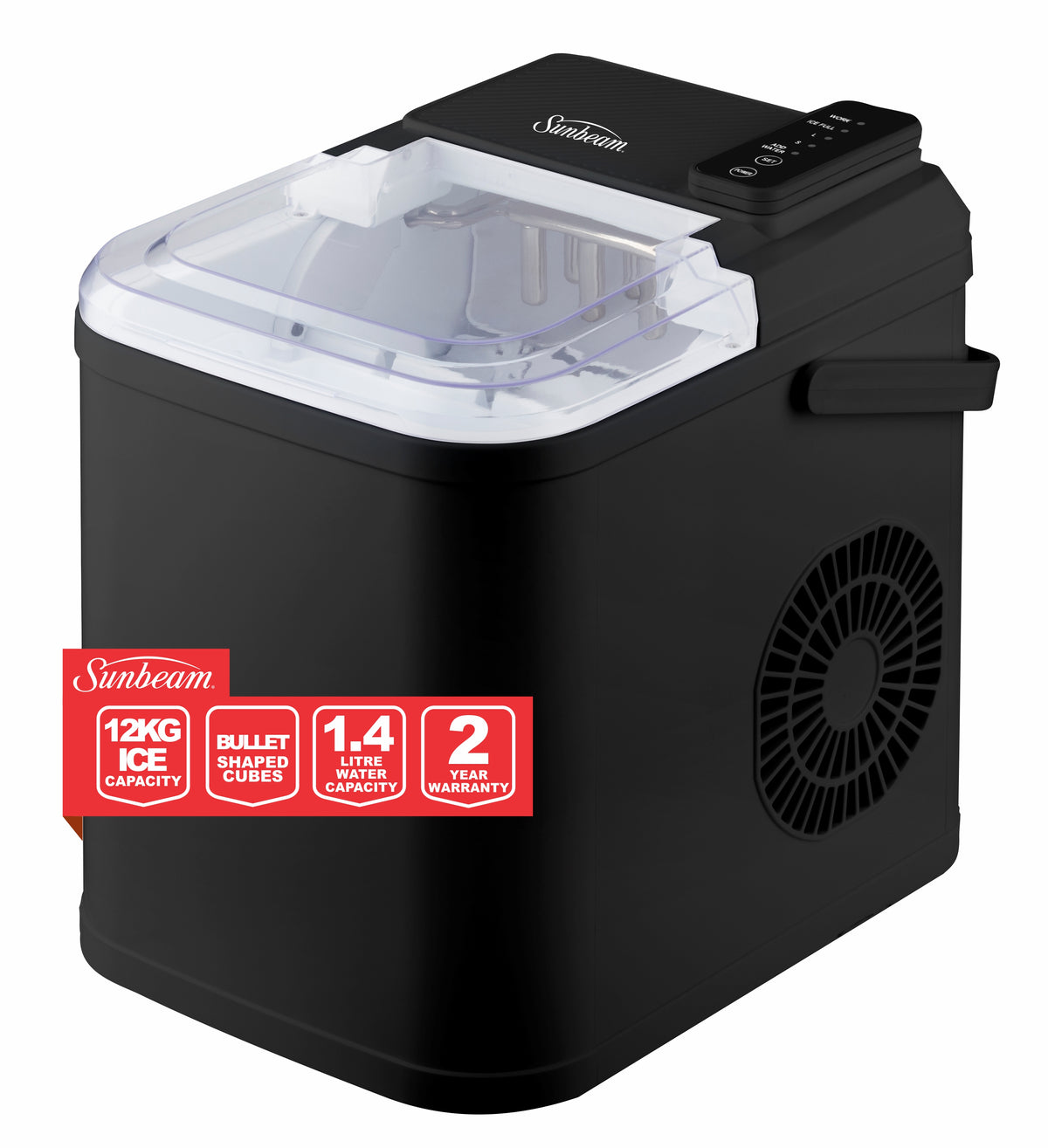 Sunbeam Black Ice Maker 12KG ice maker in 24 Hours.