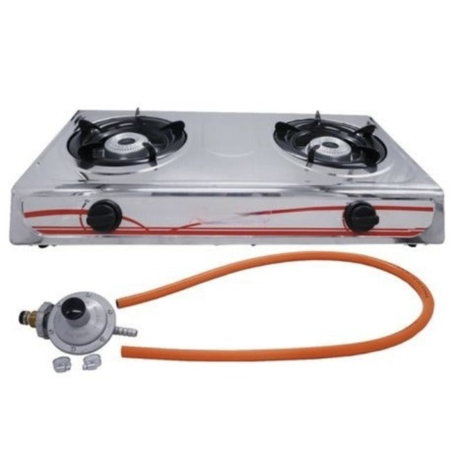 2-Burner Stainless Steel Gas Stove