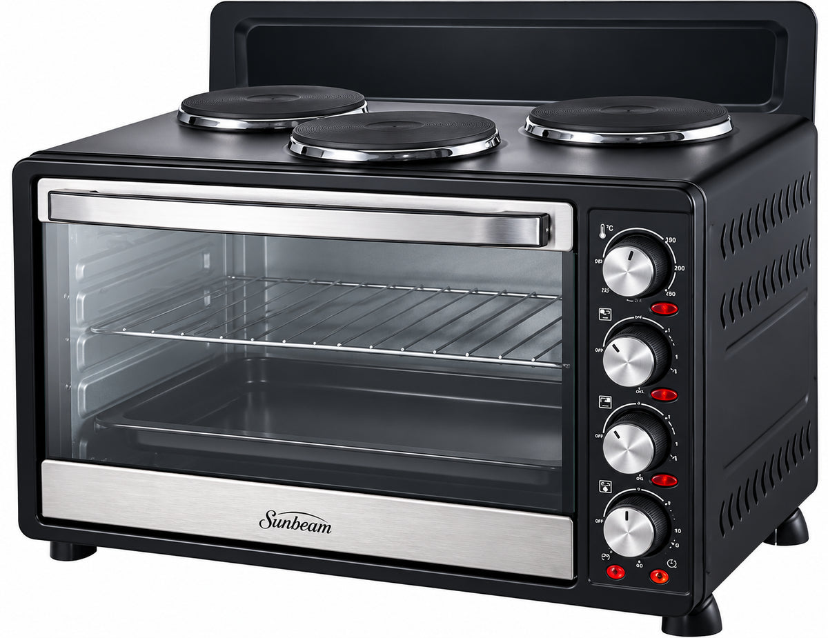 Sunbeam 45 Litre Compact Oven with 3 Hotplates - STCO-2033A